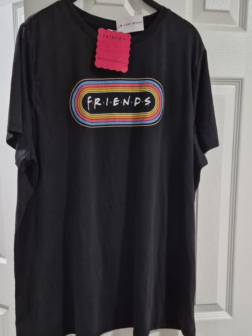 Lane Bryant Black Graphic 'FRIENDS' Retro Logo Tee